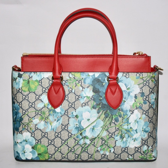 Gucci Blooms GG Supreme Medium Tote Shoulder Bag - Picture 2 of 7